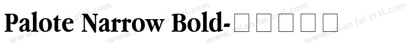 Palote Narrow Bold字体转换